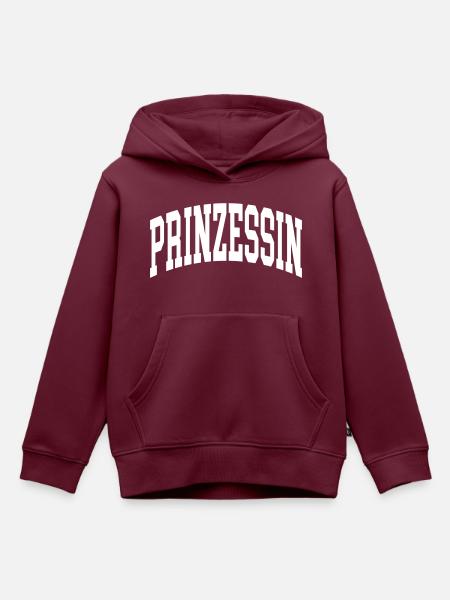 Prinzessin - Kinder Premium Organic Hoodie - Burgunderrot