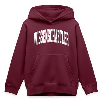 Wissenschaftler - Kinder Premium Organic Hoodie - Burgunderrot - Vorne - AI Model Kid Female (0cm)
