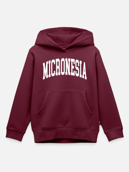 Micronesia - Kinder Premium Organic Hoodie - Burgunderrot