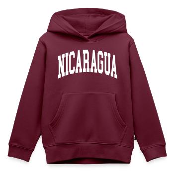 Nicaragua - Kinder Premium Organic Hoodie - Burgunderrot - Vorne - AI Model Kid Female (0cm)