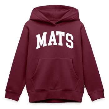 Mats - Kinder Premium Organic Hoodie - Burgunderrot - Vorne - AI Model Kid Female (0cm)