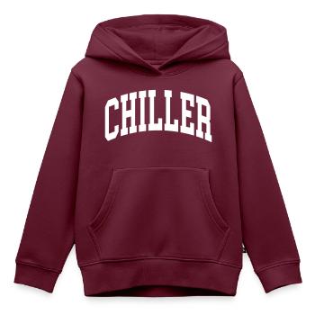 Chiller - Kinder Premium Organic Hoodie - Burgunderrot - Vorne - AI Model Kid Female (0cm)