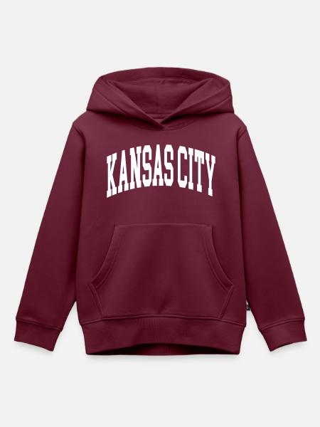 Kansas City - Kinder Premium Organic Hoodie - Burgunderrot