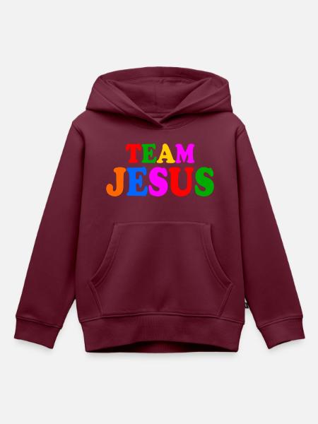 Team jesus lgbt - Kinder Premium Organic Hoodie - Burgunderrot