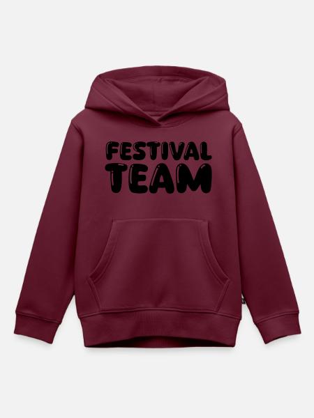 festival team - Kinder Premium Organic Hoodie - Burgunderrot