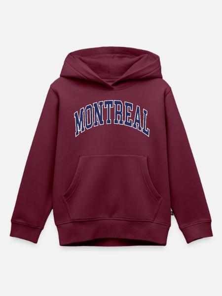 Montreal - Kinder Premium Organic Hoodie - Burgunderrot