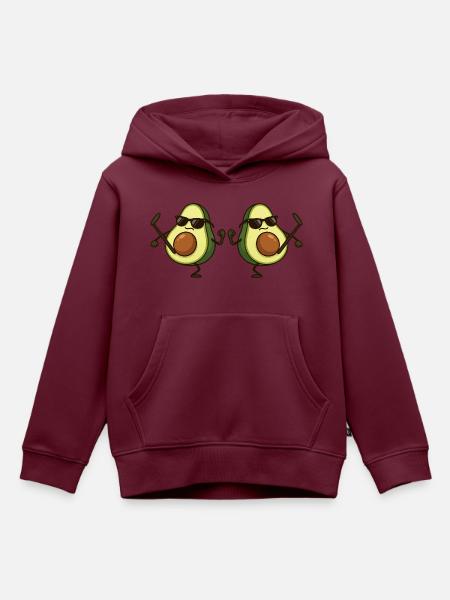 avocado karate 2 - Kinder Premium Organic Hoodie - Burgunderrot