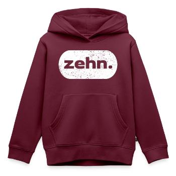 10. Geburtstag Shirt Junge Mädchen 10 Jahre alt - Kinder Premium Organic Hoodie - Burgunderrot - Vorne - AI Model Kid Female (0cm)