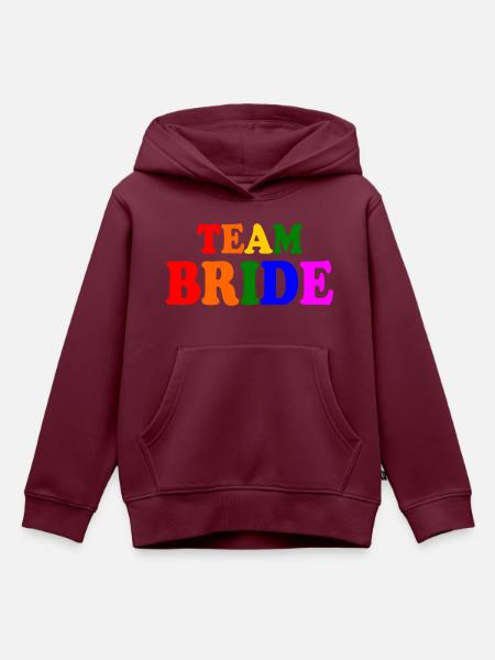 Team bride - Kinder Premium Organic Hoodie - Burgunderrot