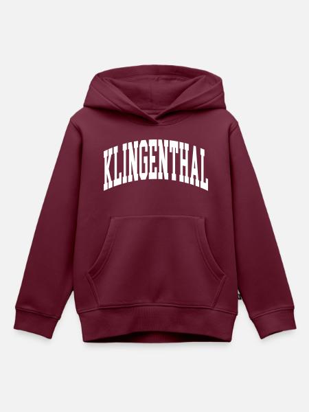 Klingenthal - Kinder Premium Organic Hoodie - Burgunderrot