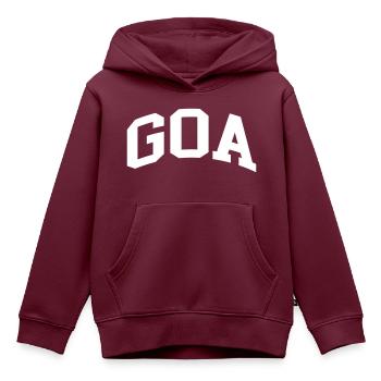 Goa - Kinder Premium Organic Hoodie - Burgunderrot - Vorne - AI Model Kid Female (0cm)