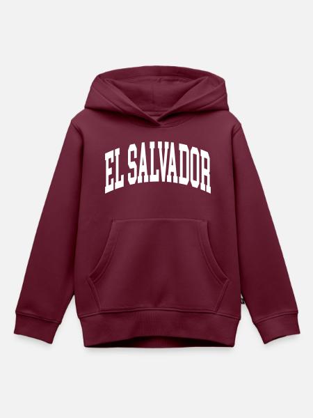 El Salvador - Kinder Premium Organic Hoodie - Burgunderrot