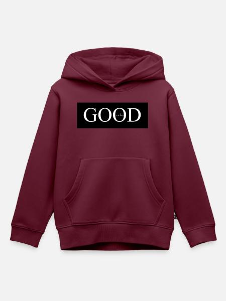 Good Ästhetik ästhetisch Geschenk - Kinder Premium Organic Hoodie - Burgunderrot