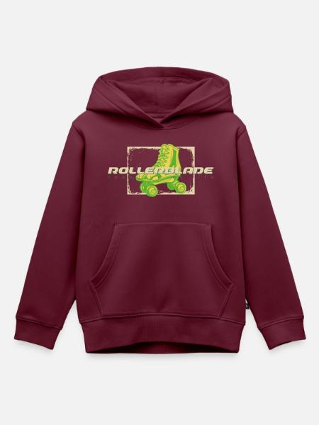Rollerblade 80er Schuh - Kinder Premium Organic Hoodie - Burgunderrot