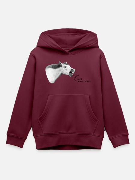 Letztes Weihnachten?! - Kinder Premium Organic Hoodie - Burgunderrot