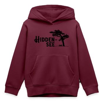 Hiddensee, Perle der Ostsee - Kinder Premium Organic Hoodie - Burgunderrot - Vorne - AI Model Kid Female (0cm)