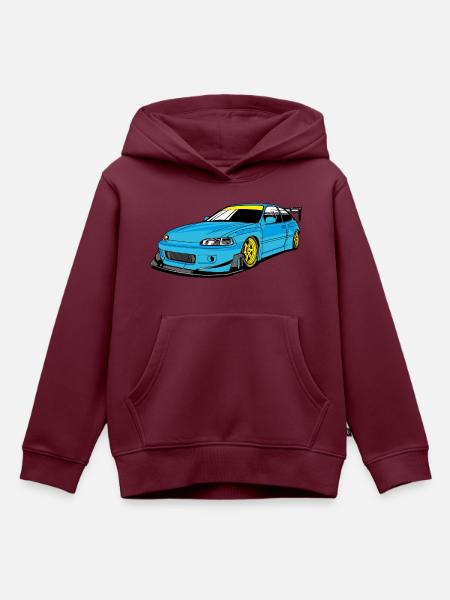 Racing car - Kinder Premium Organic Hoodie - Burgunderrot