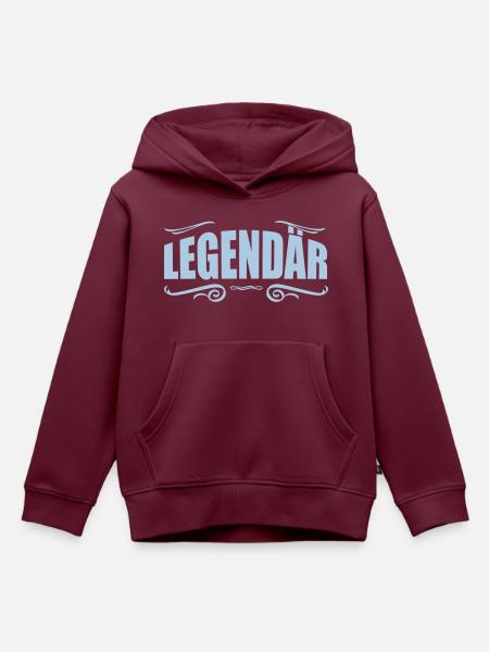 legendär - Kinder Premium Organic Hoodie - Burgunderrot