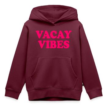 Vacay vibes - Kinder Premium Organic Hoodie - Burgunderrot - Vorne - AI Model Kid Female (0cm)