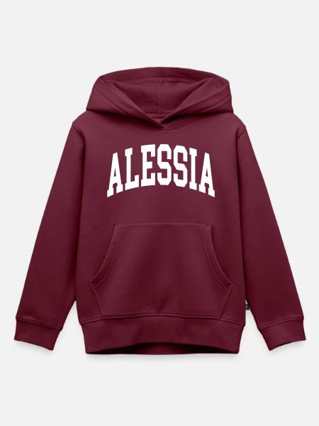 Alessia - Kinder Premium Organic Hoodie - Burgunderrot