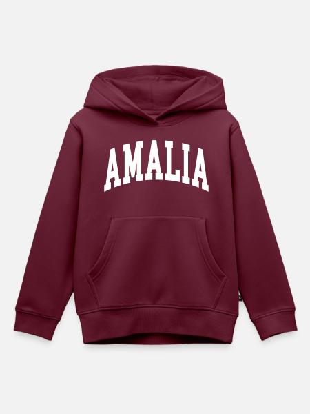 Amalia - Kinder Premium Organic Hoodie - Burgunderrot