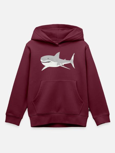 hai - Kinder Premium Organic Hoodie - Burgunderrot