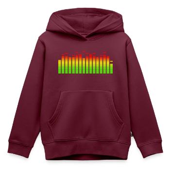 EQUALIZER - Kinder Premium Organic Hoodie - Burgunderrot - Vorne - AI Model Kid Female (0cm)