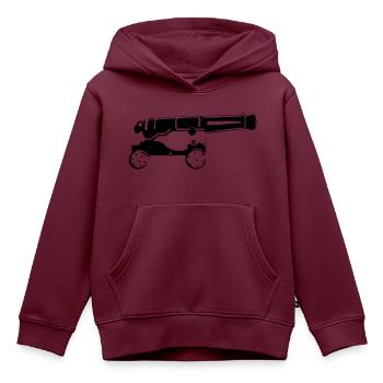 Kanone - Kinder Premium Organic Hoodie - Burgunderrot - Vorne - AI Model Kid Female (0cm)