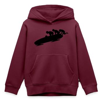 Bob - Kinder Premium Organic Hoodie - Burgunderrot - Vorne - AI Model Kid Female (0cm)