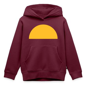 Sonne - Kinder Premium Organic Hoodie - Burgunderrot - Vorne - AI Model Kid Female (0cm)