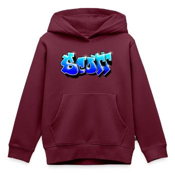 SCOTT graffiti name - Kinder Premium Organic Hoodie - Burgunderrot - Vorne - AI Model Kid Female (0cm)
