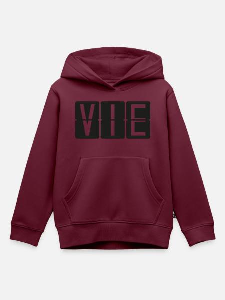 Wien - Kinder Premium Organic Hoodie - Burgunderrot