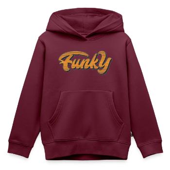 Funky - Kinder Premium Organic Hoodie - Burgunderrot - Vorne - AI Model Kid Female (0cm)