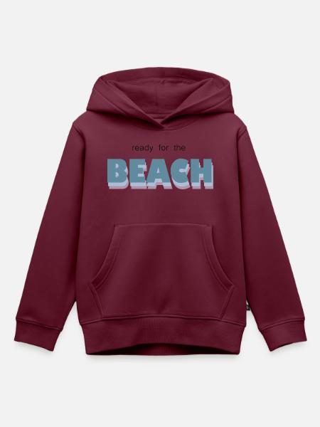 ready for the beach - Kinder Premium Organic Hoodie - Burgunderrot