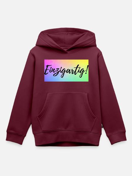 Einzigartig - Kinder Premium Organic Hoodie - Burgunderrot