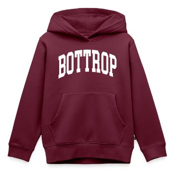 Bottrop - Kinder Premium Organic Hoodie - Burgunderrot - Vorne - AI Model Kid Female (0cm)
