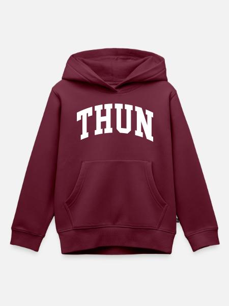 Thun - Kinder Premium Organic Hoodie - Burgunderrot