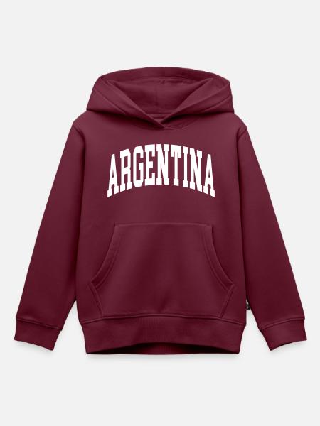 Argentinien - Kinder Premium Organic Hoodie - Burgunderrot