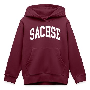 Sachse - Kinder Premium Organic Hoodie - Burgunderrot - Vorne - AI Model Kid Female (0cm)