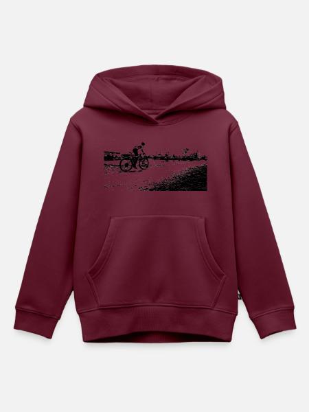 Mountainbike - Kinder Premium Organic Hoodie - Burgunderrot