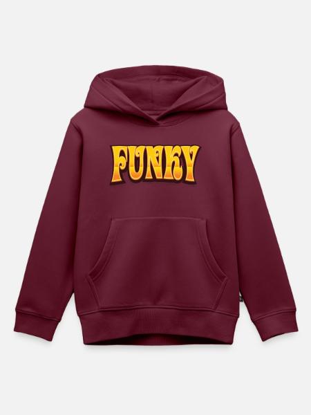 Funky Retro - Kinder Premium Organic Hoodie - Burgunderrot