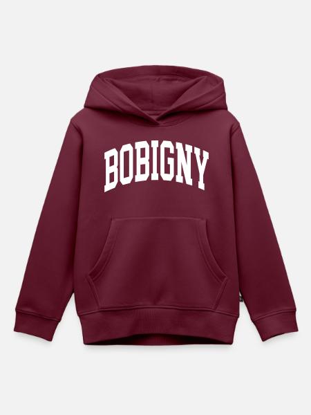 Bobigny - Kinder Premium Organic Hoodie - Burgunderrot