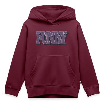 Funky Music - Kinder Premium Organic Hoodie - Burgunderrot - Vorne - AI Model Kid Female (0cm)