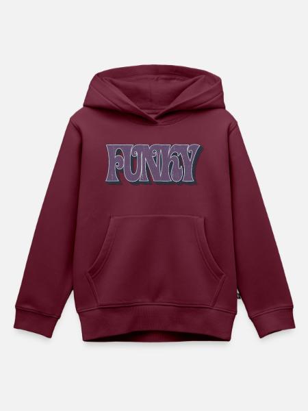 Funky Music - Kinder Premium Organic Hoodie - Burgunderrot