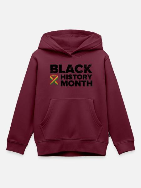Black History Month - Kinder Premium Organic Hoodie - Burgunderrot