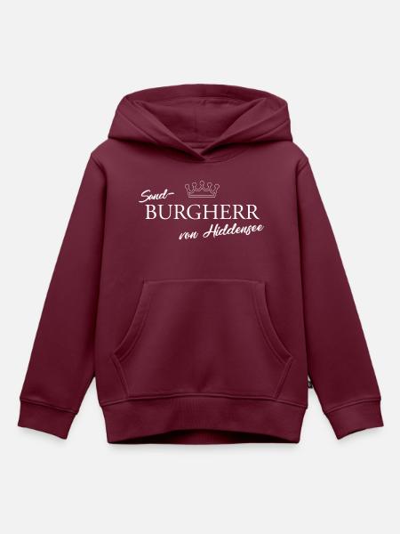 Sand-Burgherr von Hiddensee - Kinder Premium Organic Hoodie - Burgunderrot