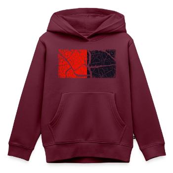 Down (Grafschaft) - Kinder Premium Organic Hoodie - Burgunderrot - Vorne - AI Model Kid Female (0cm)