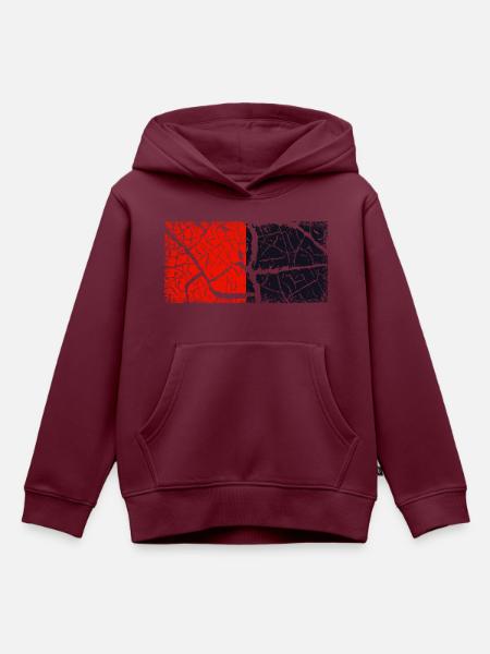 Down (Grafschaft) - Kinder Premium Organic Hoodie - Burgunderrot
