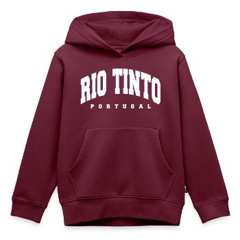 Rio Tinto - Kinder Premium Organic Hoodie - Burgunderrot - Vorne - AI Model Kid Female (0cm)