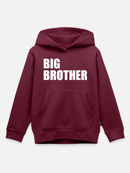 Big brother - Kinder Premium Organic Hoodie - Burgunderrot